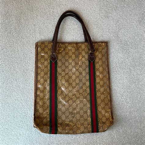 vintage brown gucci tote|Pre.